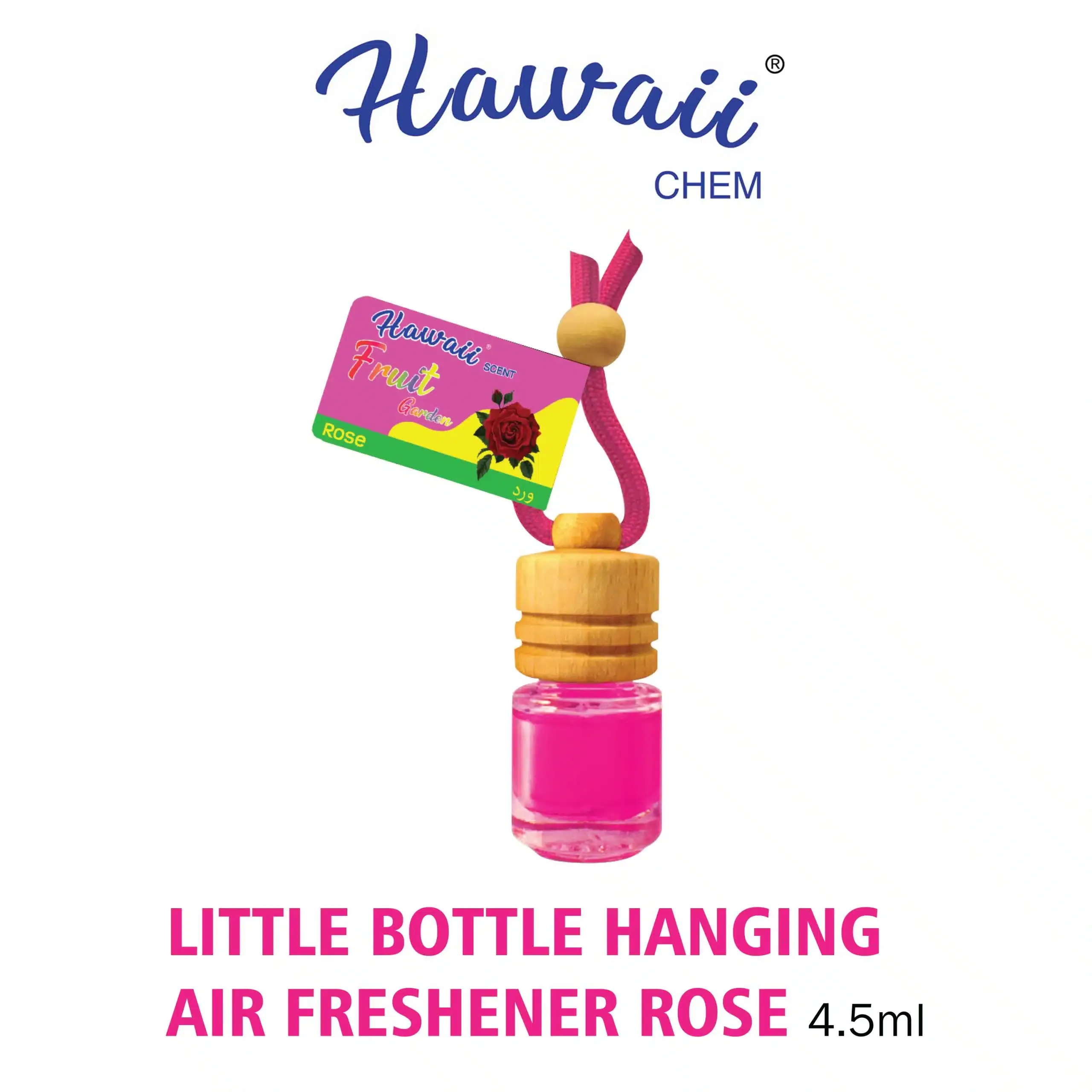 Air Freshener Little Hanging Bottle Hawaii Rose AF1027-G 4.5ml