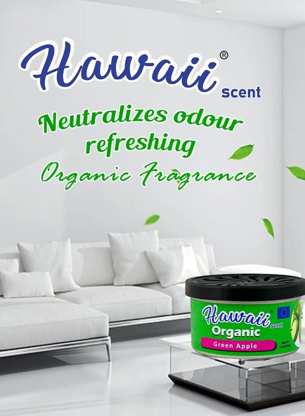 Air Freshener Organic can Hawaii Green Apple AF965-B