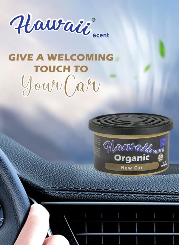 Air Freshener Organic can Hawaii New Car AF965