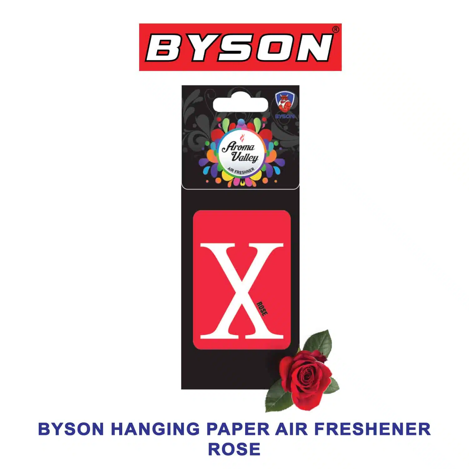 Air Freshener Byson Aroma Valley Hanging paper Rose-AF1026-E