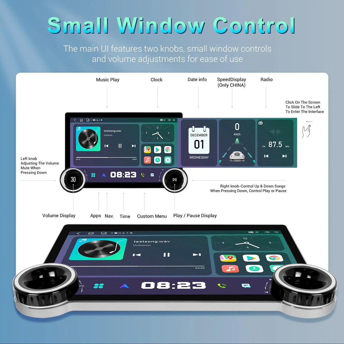 Car Radio Universal Android Dual Knob Diamond 2k 10.1"-UD1
