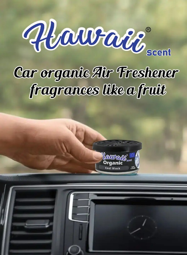 Air Freshener Organic can Hawaii Cool Black AF965-G