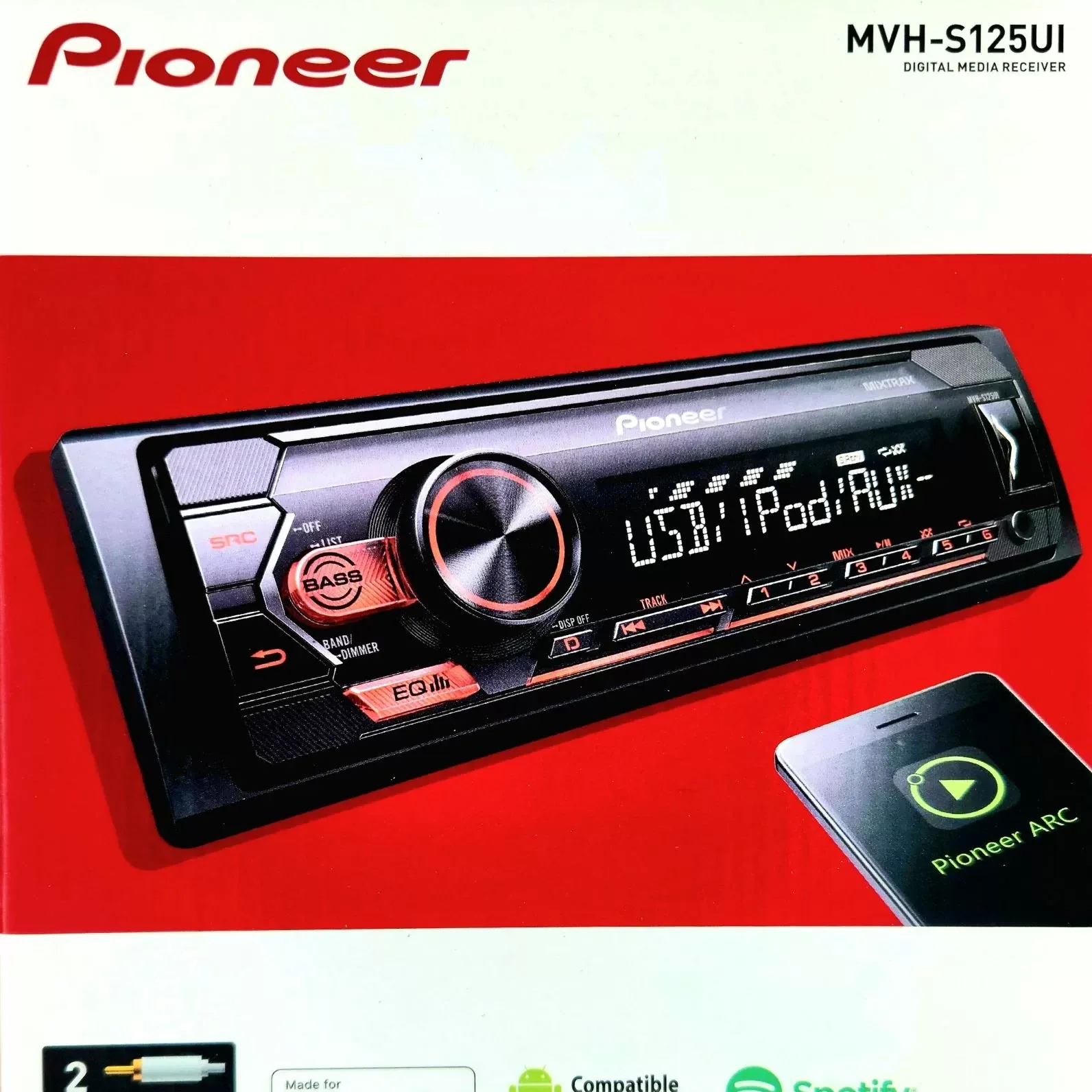Car Radio Pioneer Single Din-MVH-S125UI