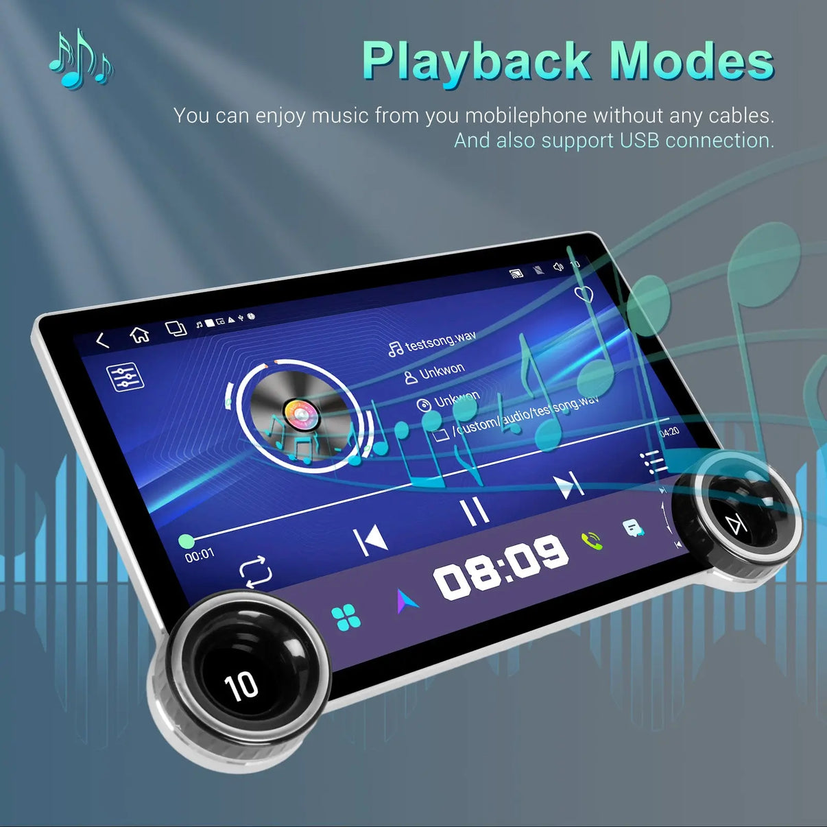 Car Radio Universal Android Dual Knob Diamond 2k 10.1"-UD1