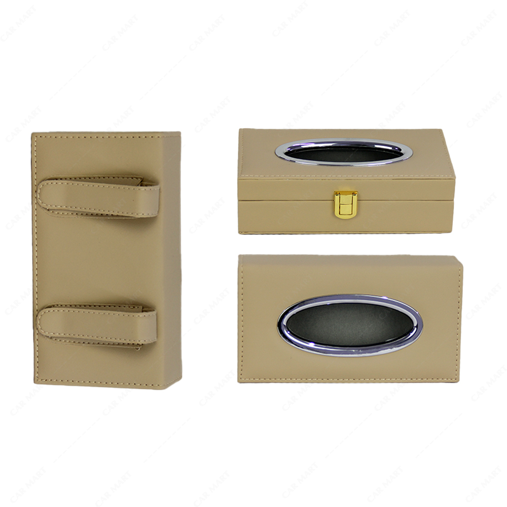 Leather Car Sun Visor Tissue Box Holder-MS228-A