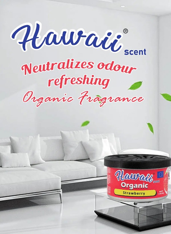Air Freshener Organic can Hawaii Strawberry AF965-A