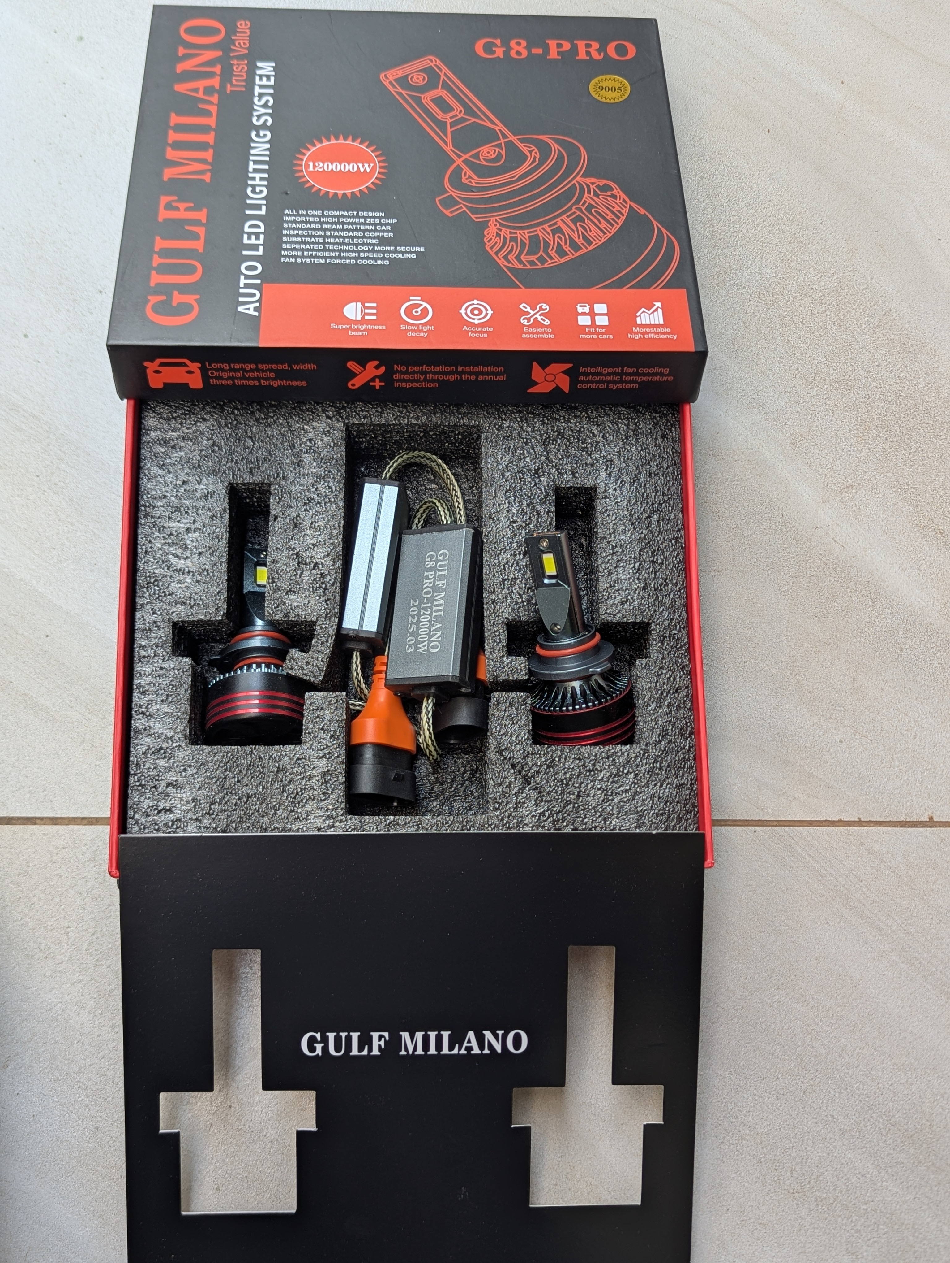 Headlamp bulb LED 120,000w Gulf Milano 9005/9006