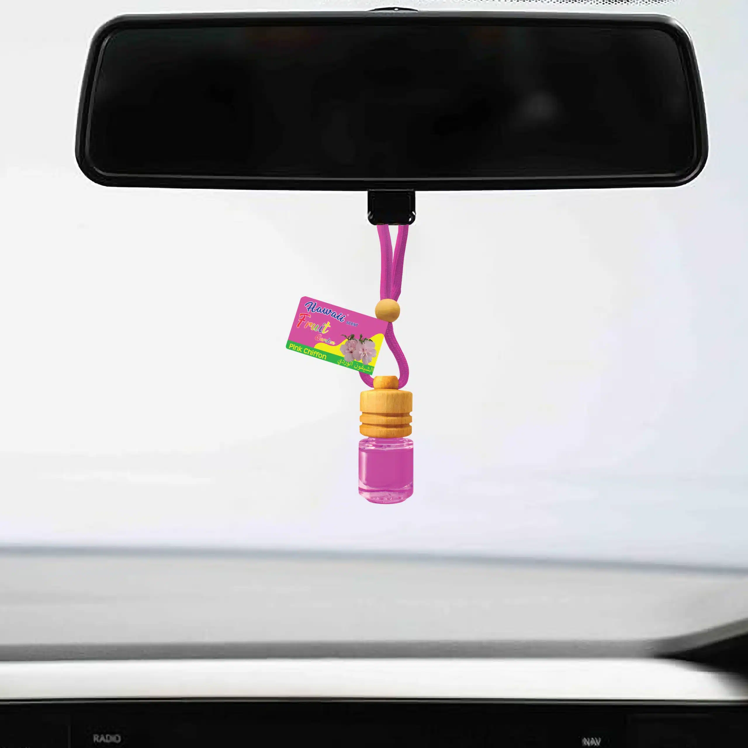 Air Freshener Little Hanging Bottle Hawaii Pink Chiffron AF1027-F 4.5ml