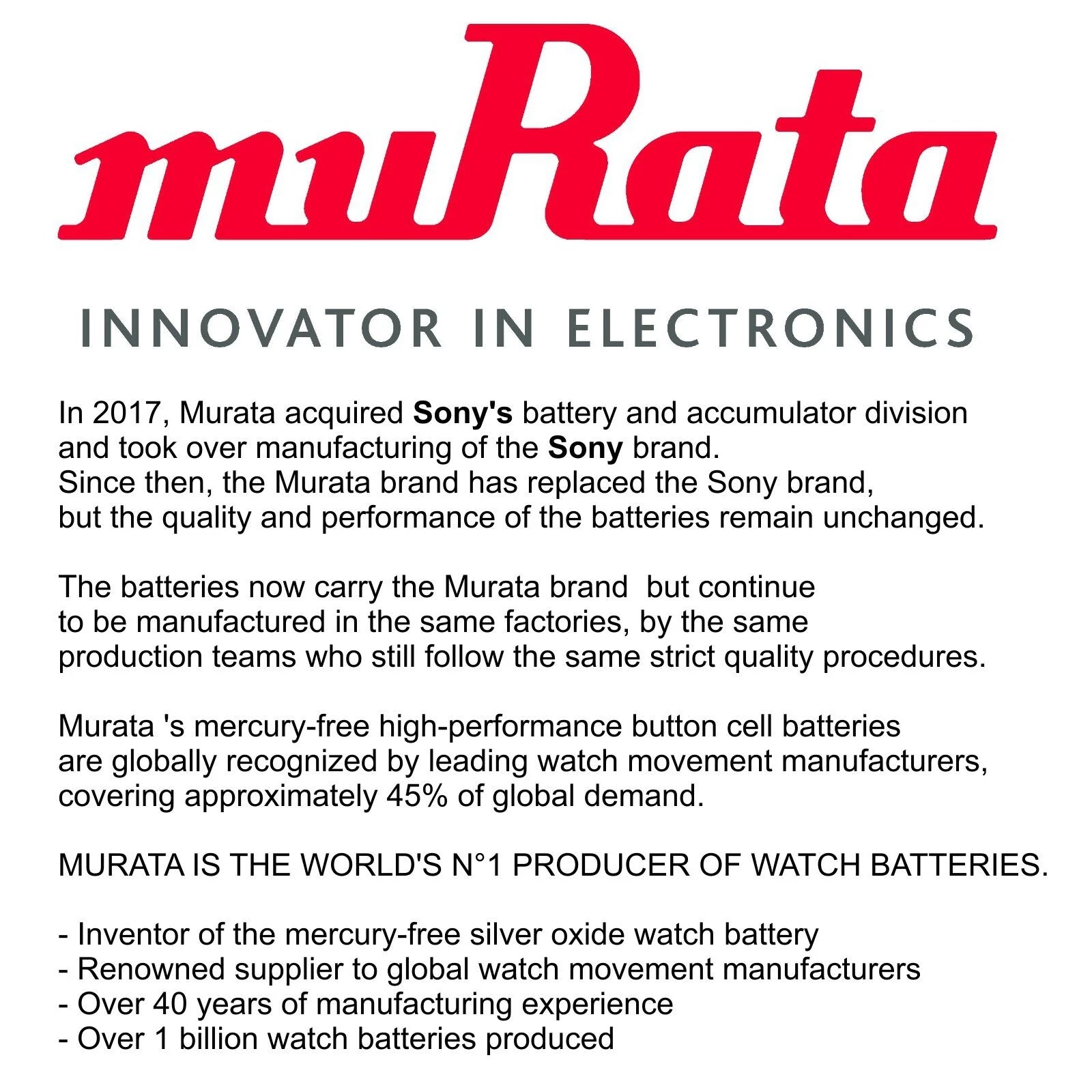 Remote Batteries muRata CR1632