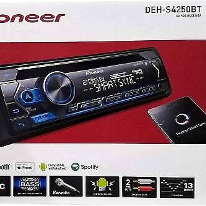 Car Radio Pioneer Single Din-DEH-S4250BT