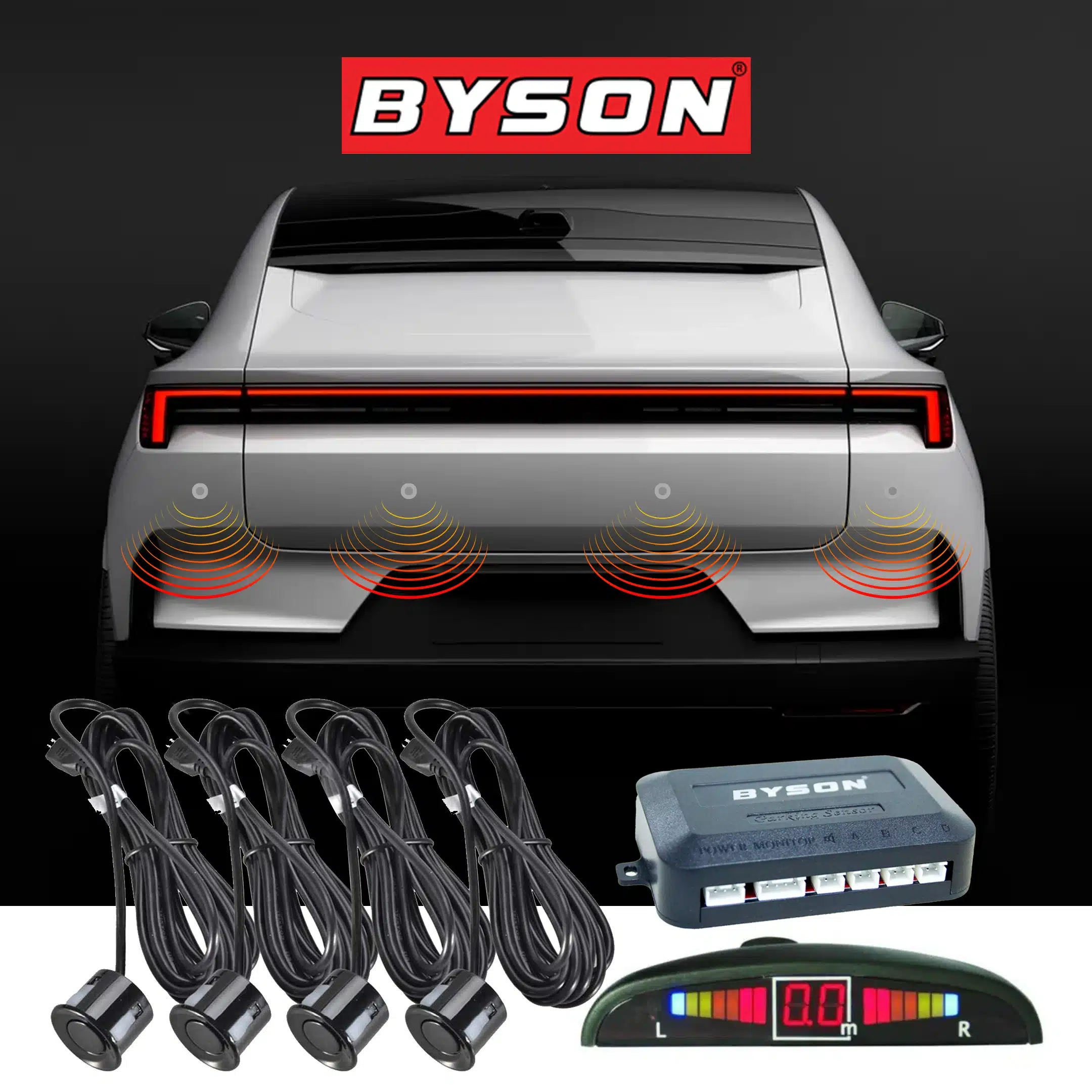 Parking/Proximity Sensors byson Black/Grey/White-AS079