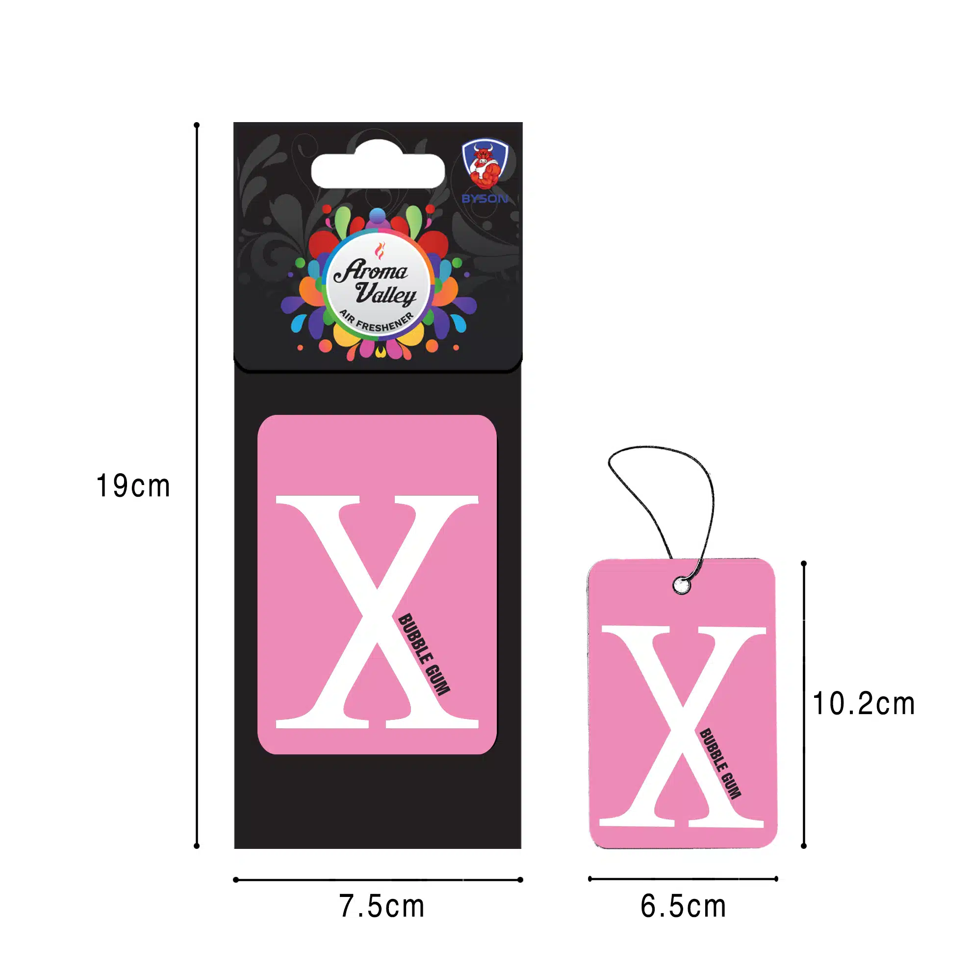 Air Freshener Byson Aroma Valley Hanging paper Bubblegum-AF1026-D