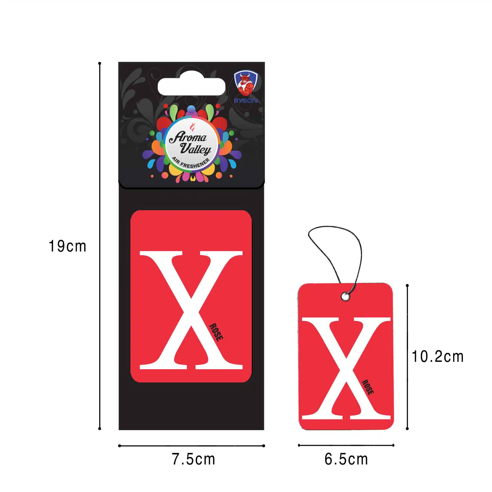 Air Freshener Byson Aroma Valley Hanging paper Rose-AF1026-E