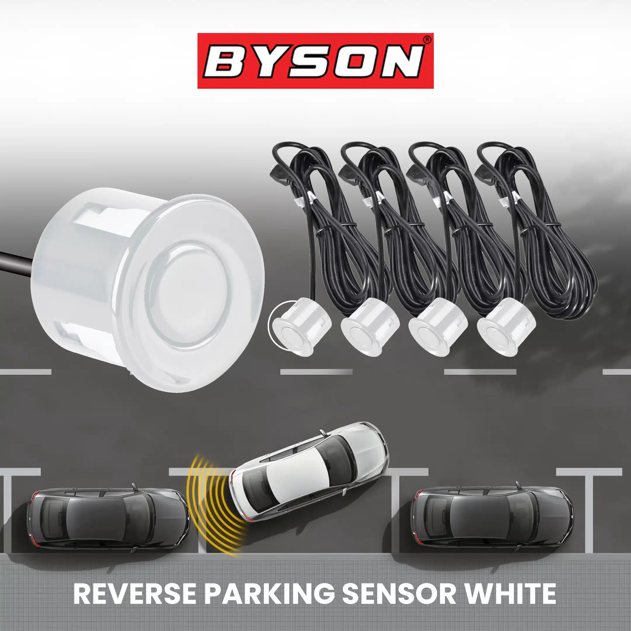 Parking/Proximity Sensors byson Black/Grey/White-AS079