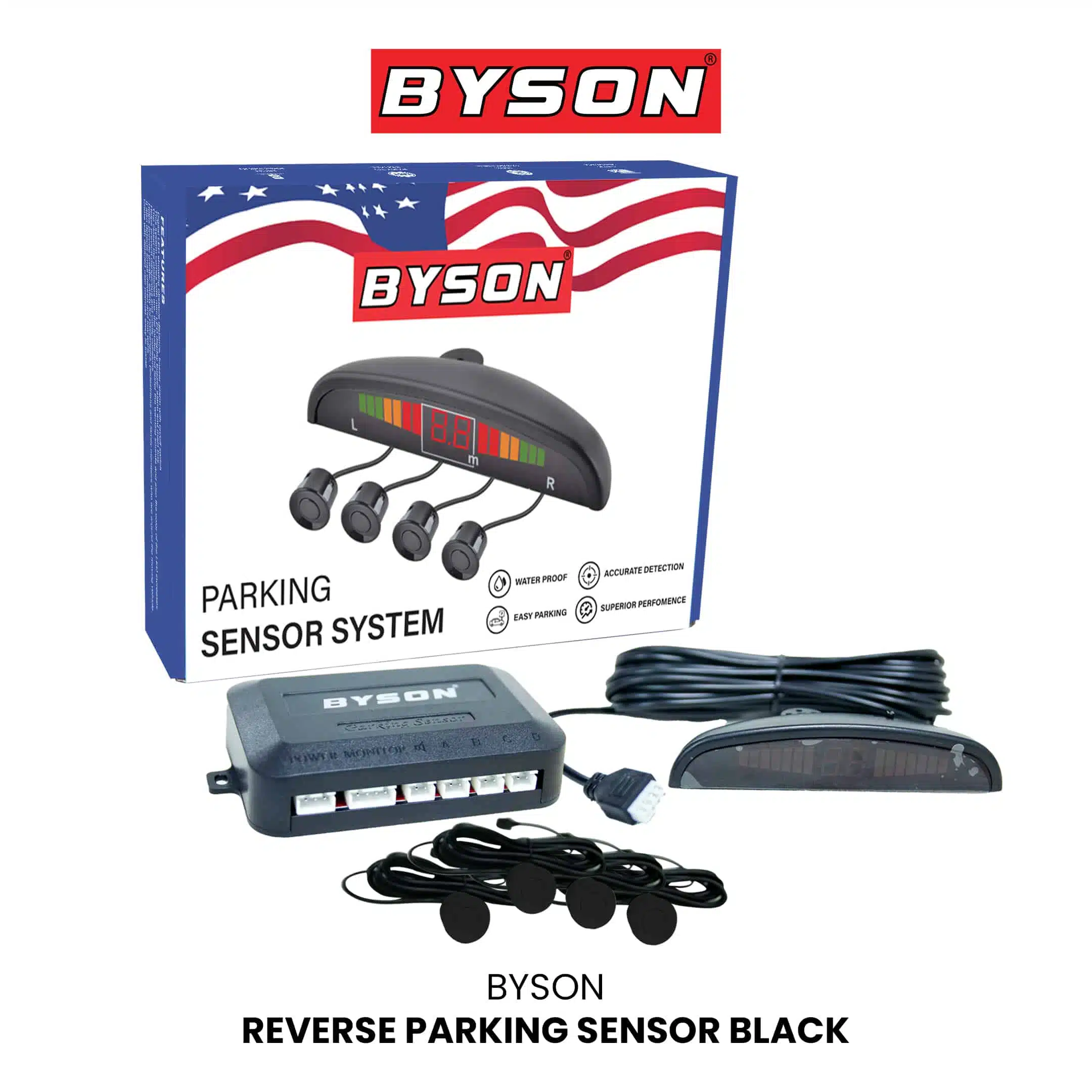 Parking/Proximity Sensors byson Black/Grey/White-AS079